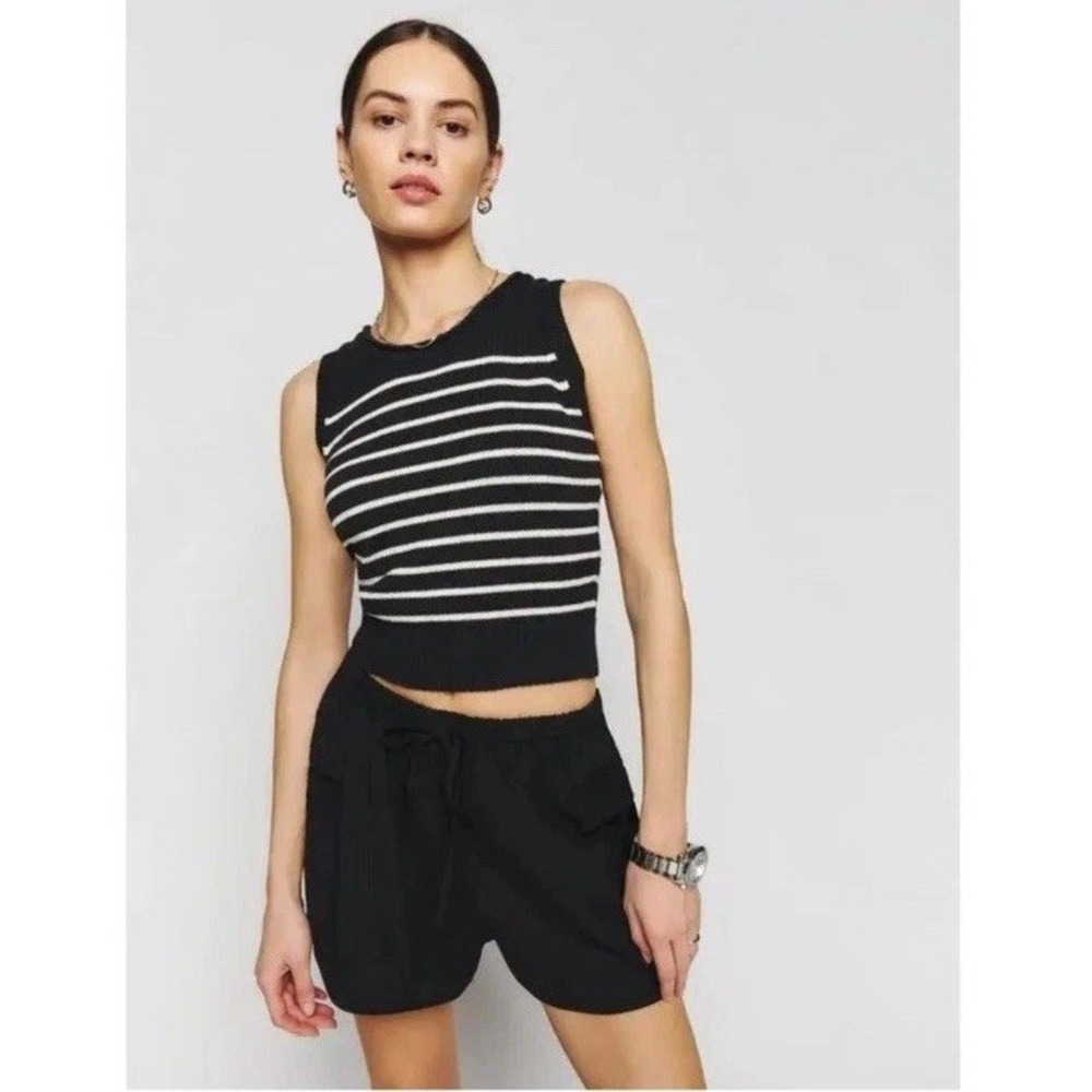 Reformation Ethan Short Black Large Pockets Drawstring‎ Size XL Comfy Casual